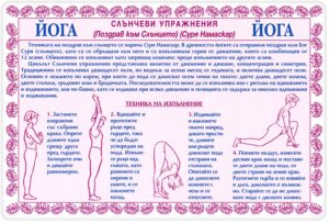 Двустранно мини табло: Йога. Слънчеви упражнения (Скорпио)