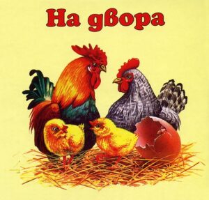 На двора - картонена книжка-хармоника