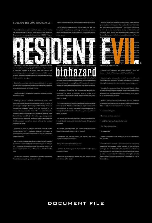 Resident Evil 7: Biohazard Document File