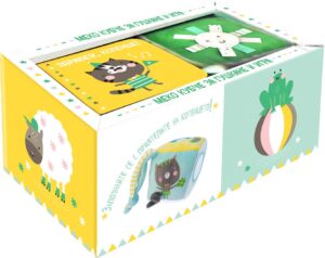 Здравей, котенце! (Комплект от картонена книжка и меко кубче за гушкане и игри)