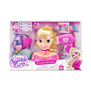 Sparkle Girlz Модел за прически със сешоар и цветни кичури Styling Princess 81ч.