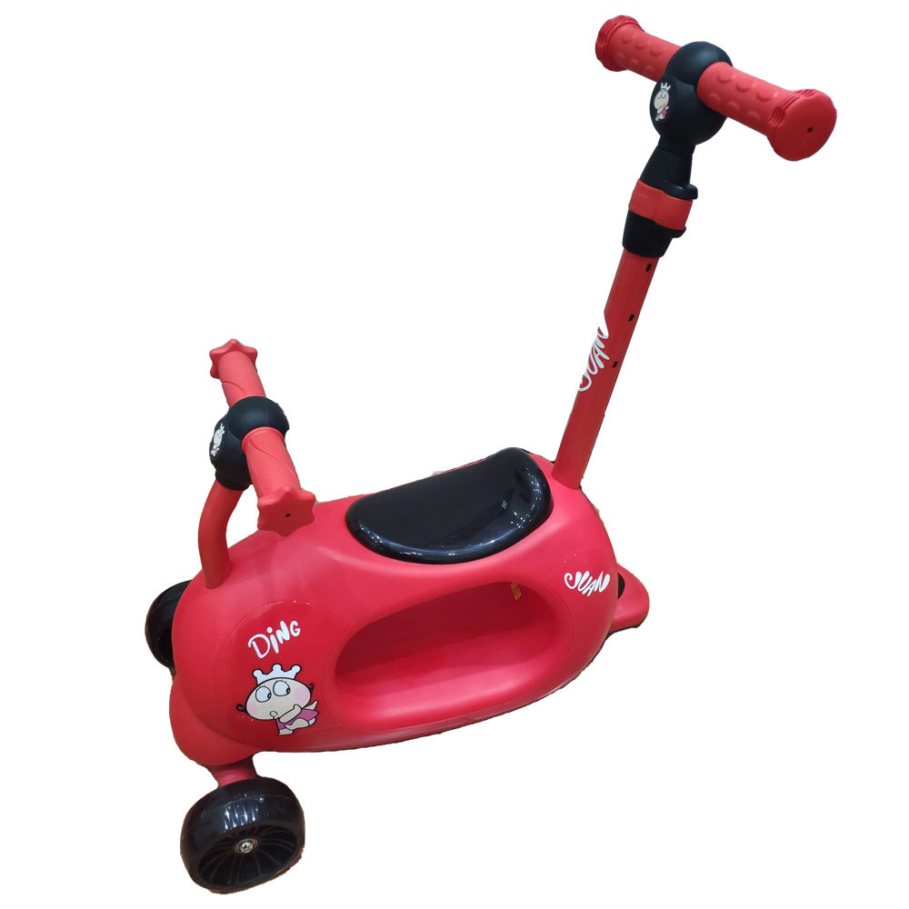 OCIE Мултифункционална кола за возене Ride-On / Тротинетка 4 в 1 Juan Червена