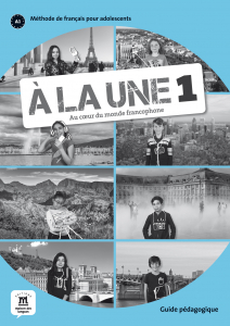 A la une 1  A1 Guida pedagogique