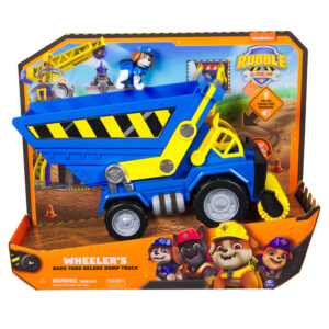 Paw Patrol Rubble and Crew Строителна машина със звукови и светлинни ефекти и кученце Уийлър