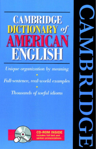 Cambridge Dictionary of American English Book and CD-ROM