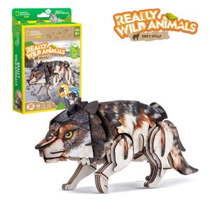 CubicFun Пъзел 3D Wild Animals Сив вълк 58ч.