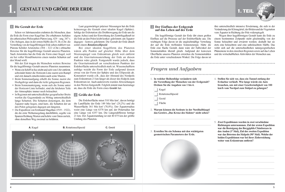 Geografie und Wirtschaft für die 9. Klasse, 1. Teil und 2. Teil. Учебно помагало по география и икономика за 9. клас на немски език, част първа и част втора - Image 3
