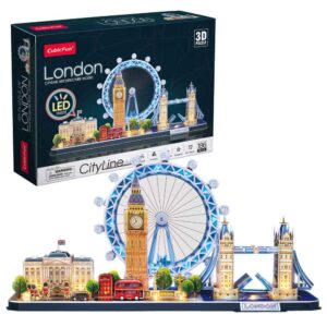 CubicFun Пъзел 3D City Line London 186ч. с LED светлини