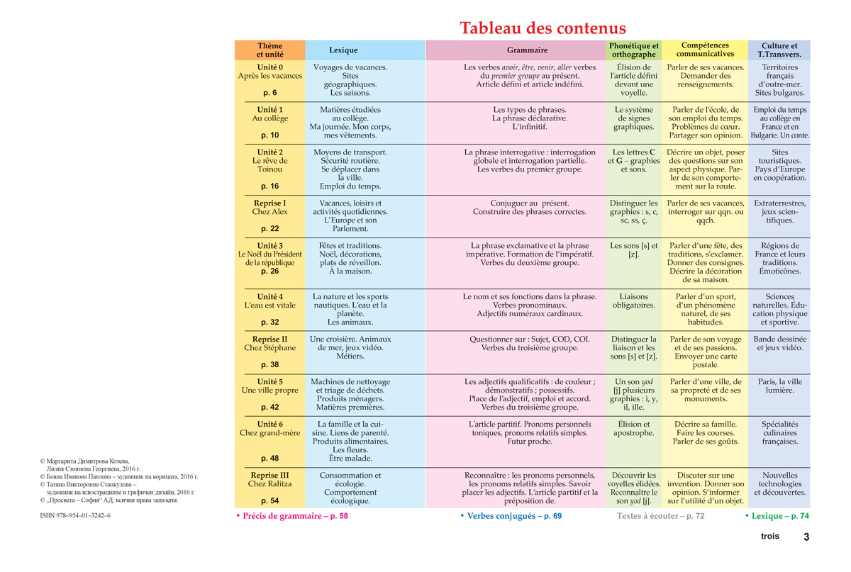 Arc-en-ciel. Учебник по френски език за 5. клас - Image 3