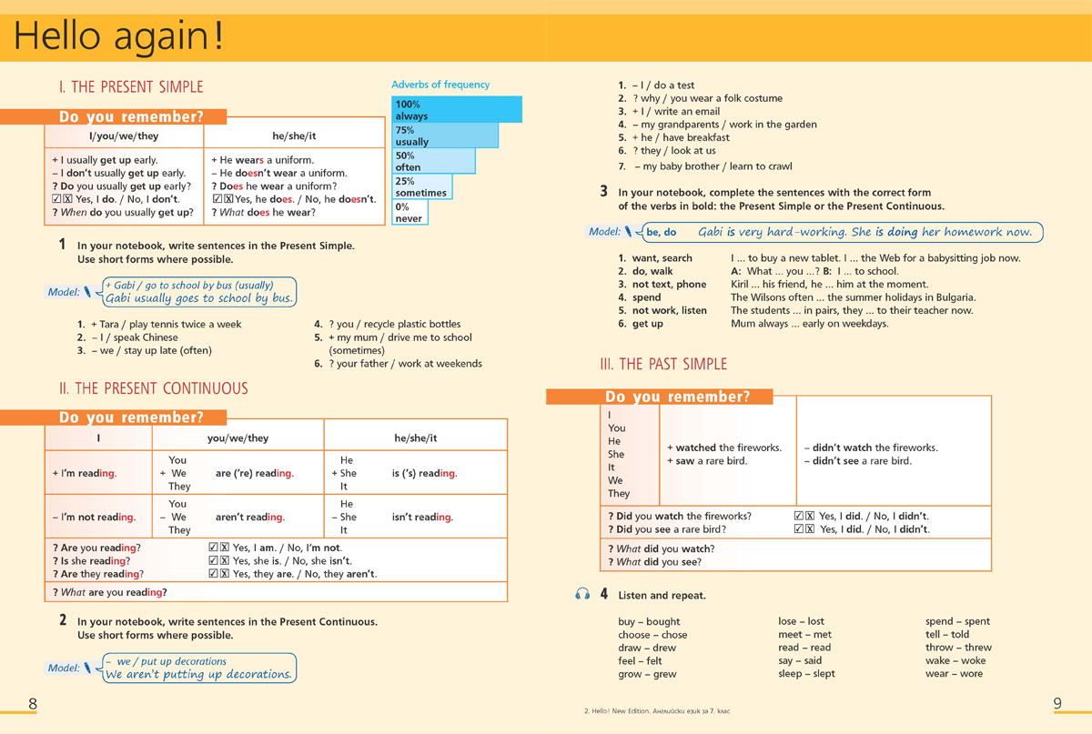 Hello! New edition. Учебник по английски език за 7. клас - Image 5