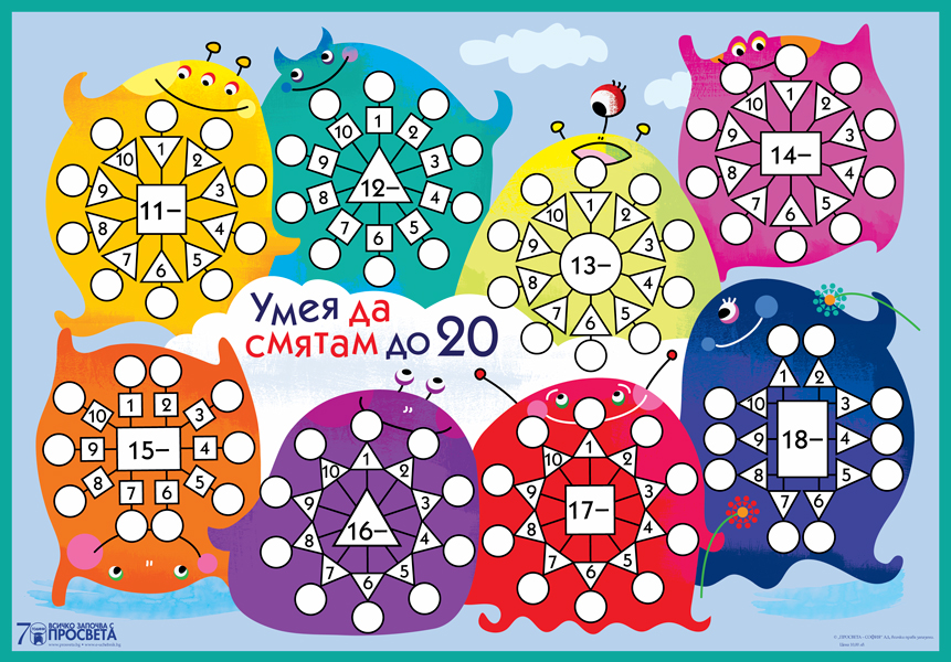 Двустранно табло по математика „Умея да смятам до 20” за 1. клас - Image 2