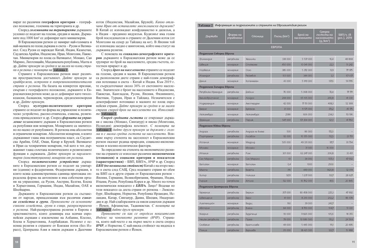 География и икономика за 11. клас. Профилирана подготовка. Модул 4. Европа, Азия и България - Image 7