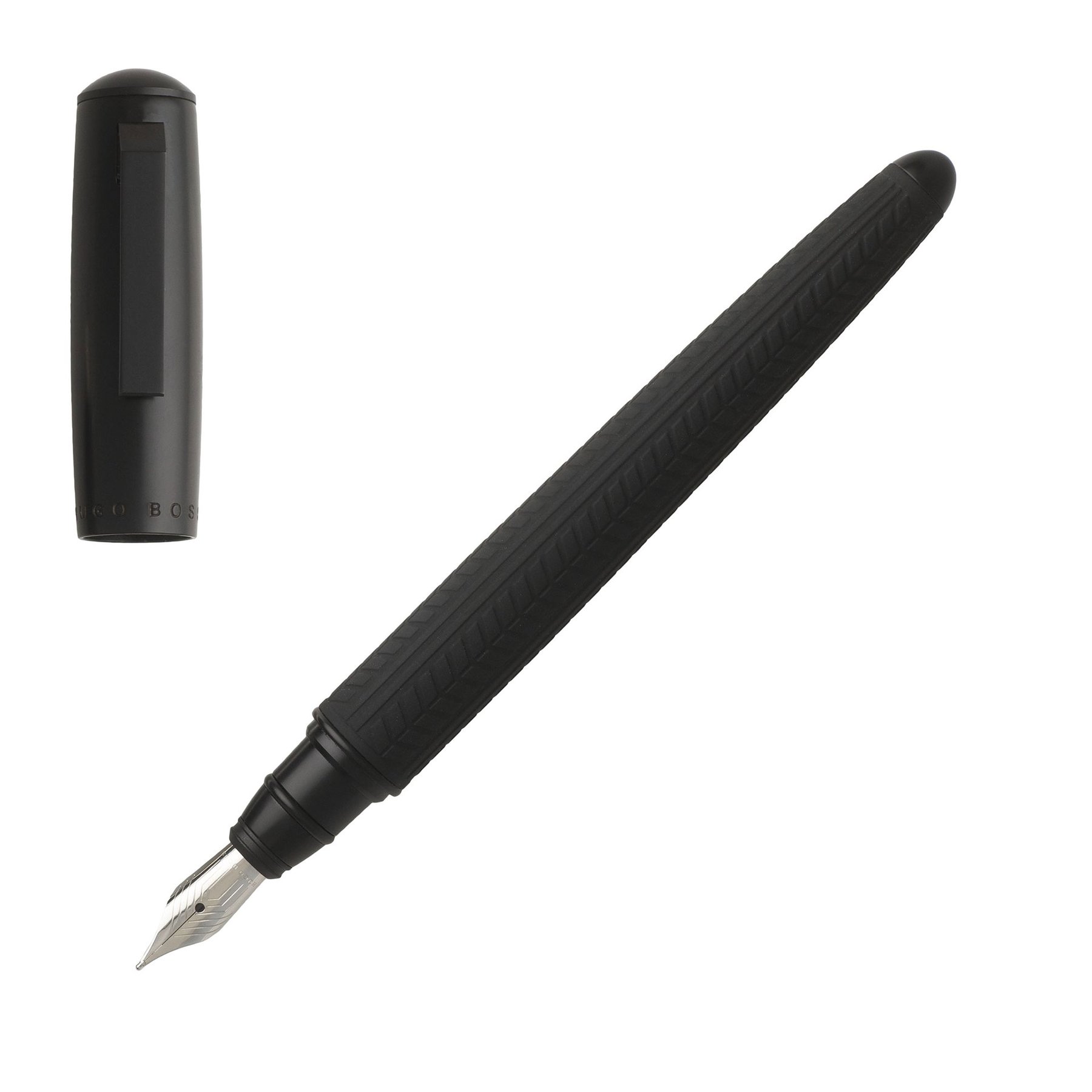 Hugo Boss Писалка Pure Tire, в кутия, черна