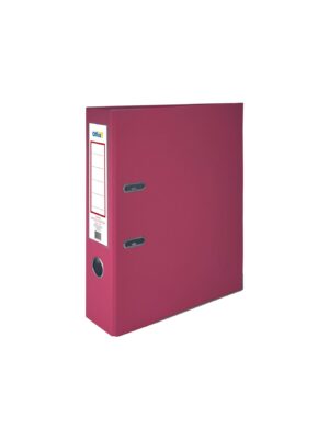 Office 1 Класьор, 8 cm, PP, с метален кант, несглобен, бордо, 50 броя