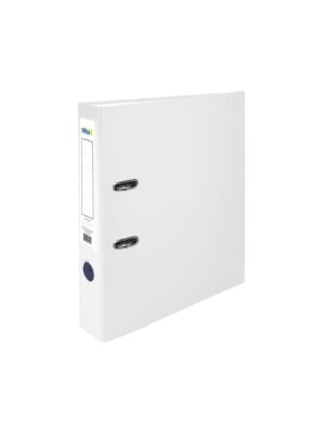 Office 1 Класьор, 5 cm, PP, с метален кант, несглобен, бял, 50 броя