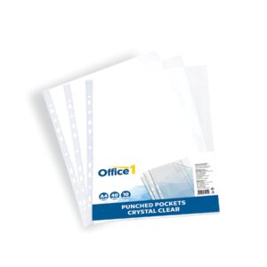 Office 1 Джоб за документи, A4, 40 µm, кристал, 10 броя