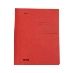 Falken Папка, картонена, с машинка, червена