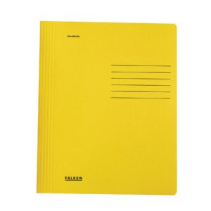 Falken Папка, картонена, с машинка, жълта