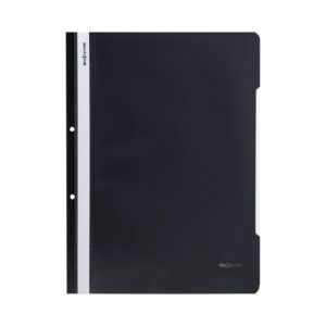 Office 1 Папка, PP, с перфорация, черна, 12 броя