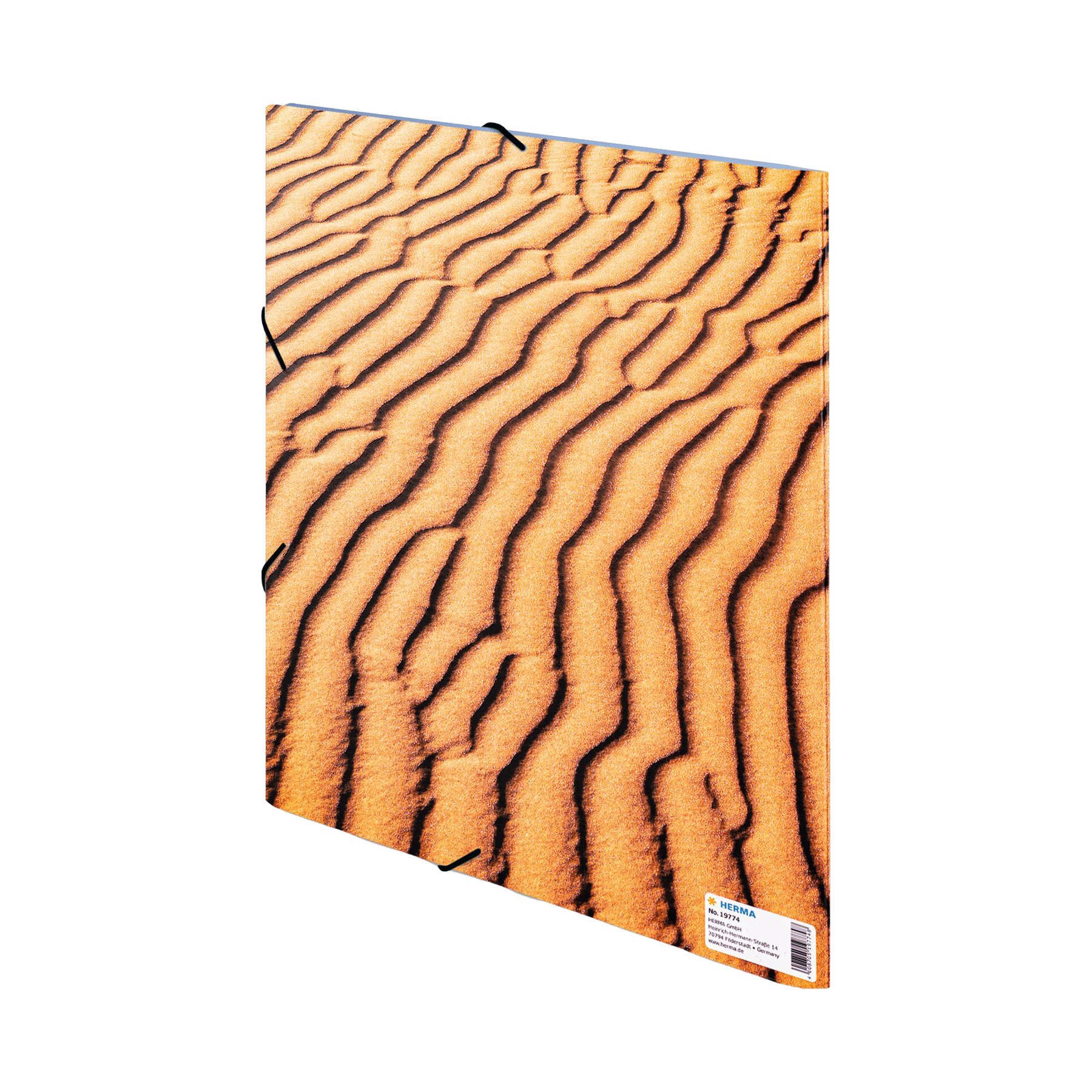 Herma Папка Nature, картонена, с ластик, A4, пясък - Image 4