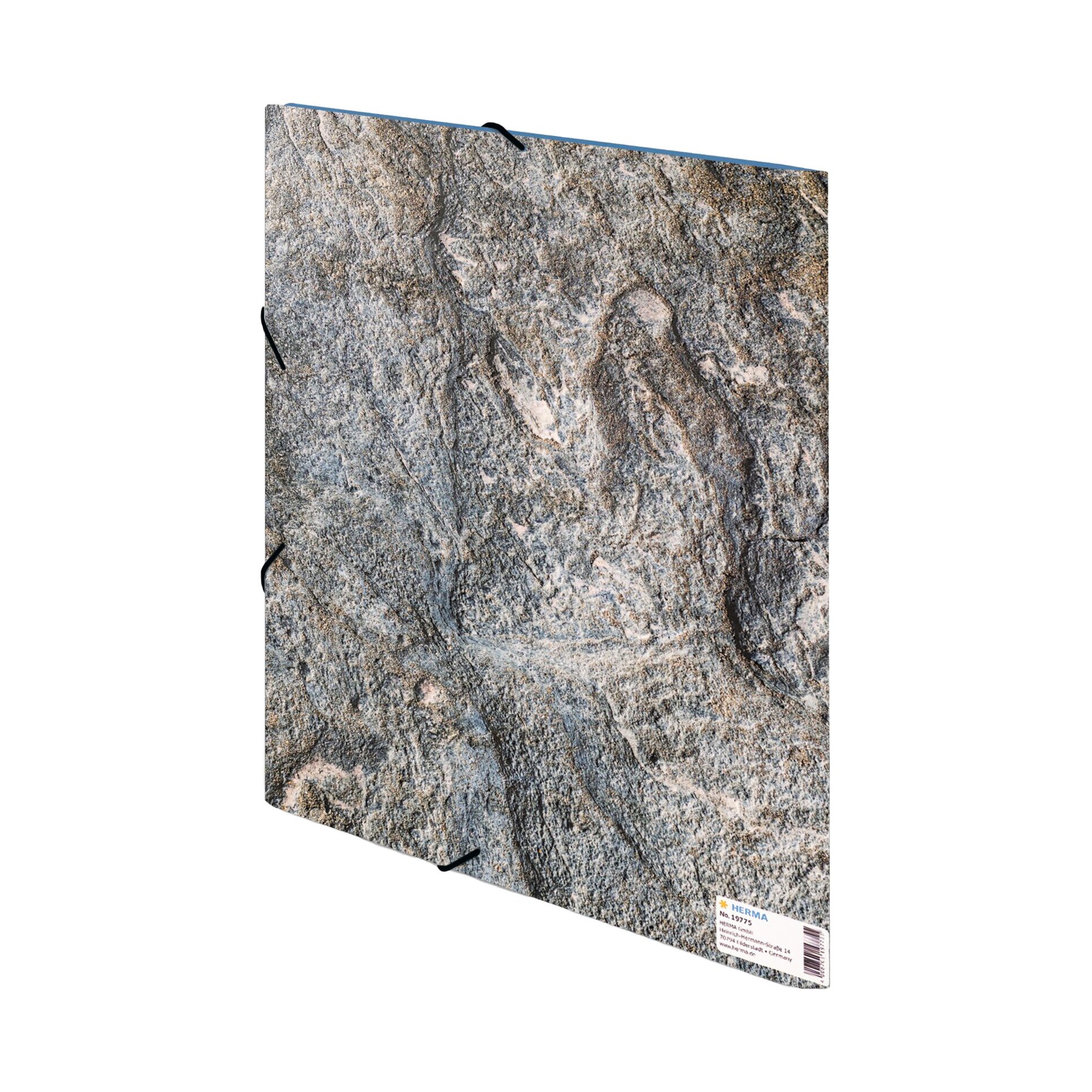 Herma Папка Nature, картонена, с ластик, A4, камък - Image 4