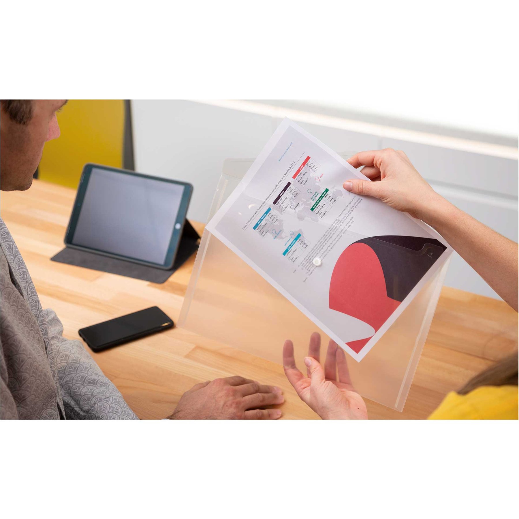 Rapesco Папка Eco, PP, с копче, A4, прозрачна - Image 2