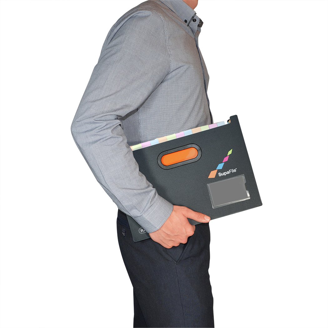 Rapesco Папка Germ-Savvy Supafile, тип хармоника, с 13 отделения, черна - Image 5