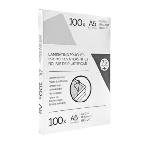 Fellowes Фолио за ламиниране, A5, 75 μm, 100 броя