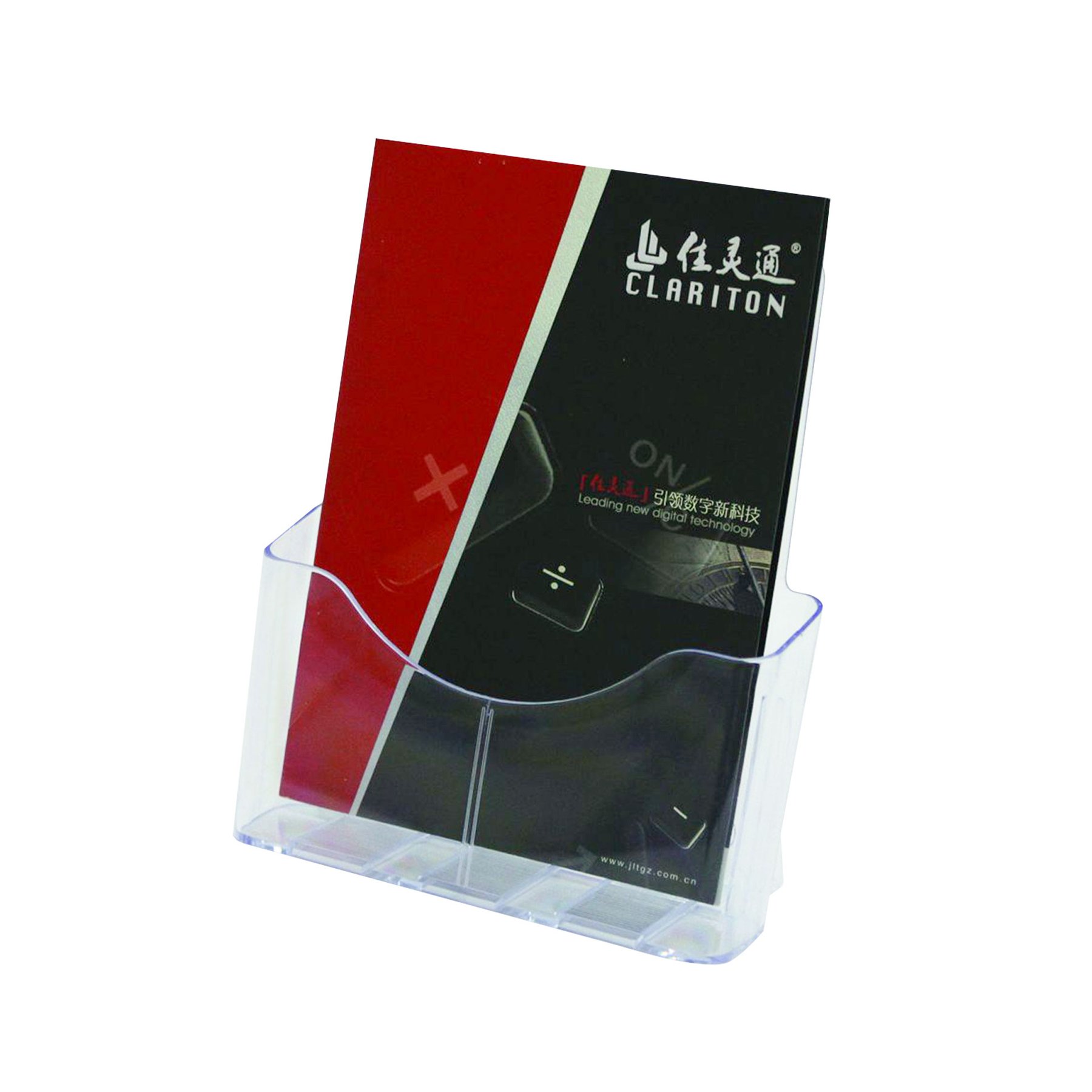 KEJEA Поставка за брошури, вертикална, А4, прозрачна - Image 2