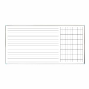Office 1 Бяла дъска, магнитна, разчертана, 120 x 240 cm