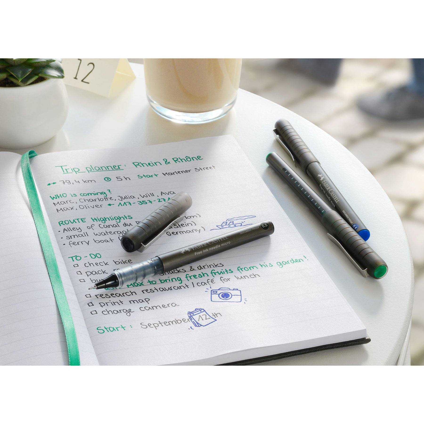 Faber-Castell Ролер Free Ink Needle, 0.5 mm, черен - Image 4