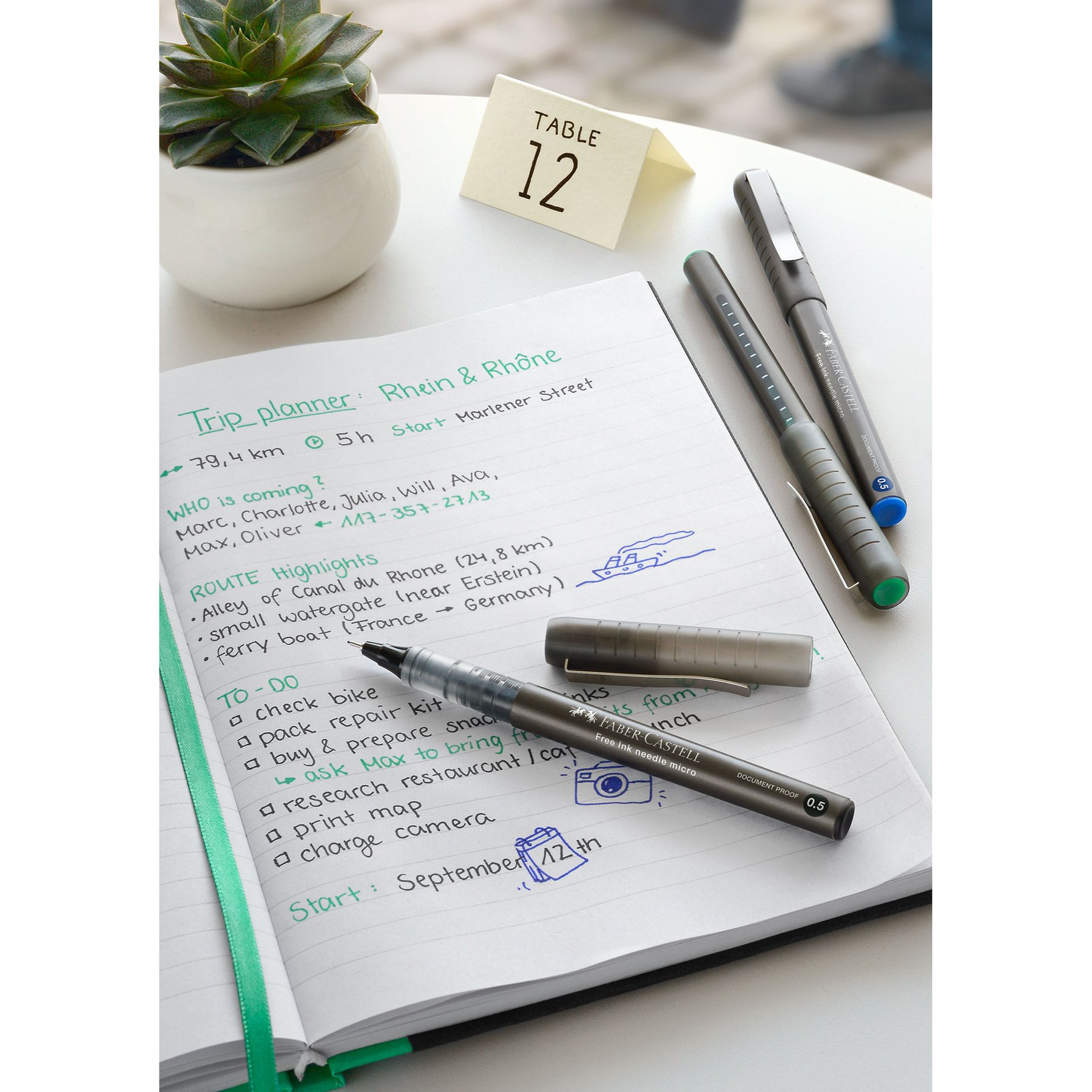 Faber-Castell Ролер Free Ink Needle, 0.5 mm, черен - Image 5