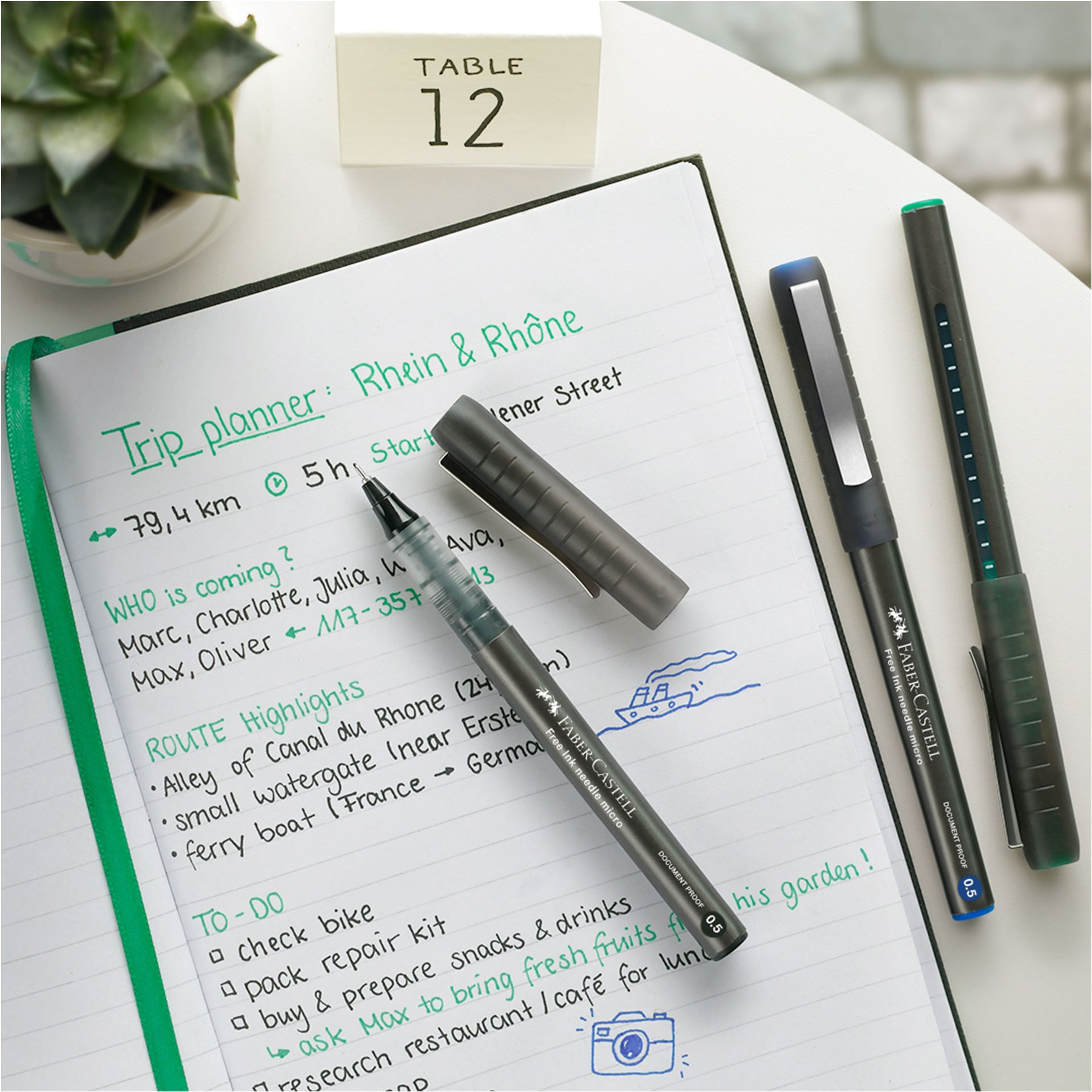 Faber-Castell Ролер Free Ink Needle, 0.5 mm, червен - Image 4