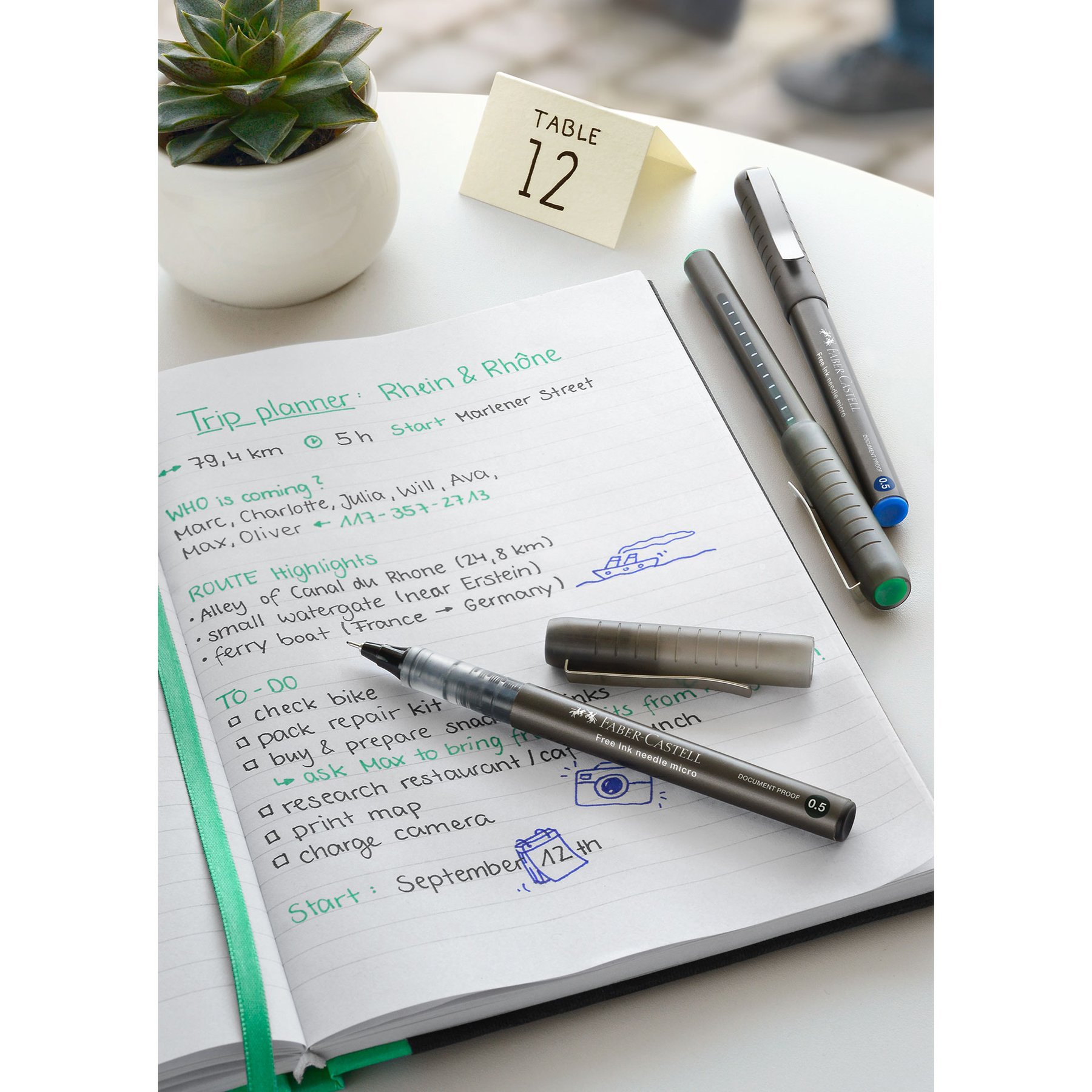 Faber-Castell Ролер Free Ink Needle, 0.5 mm, червен - Image 5