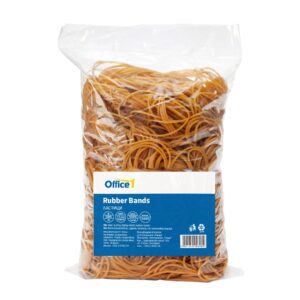 Office 1 Ластици, 100% каучук, кафяви, 500 g