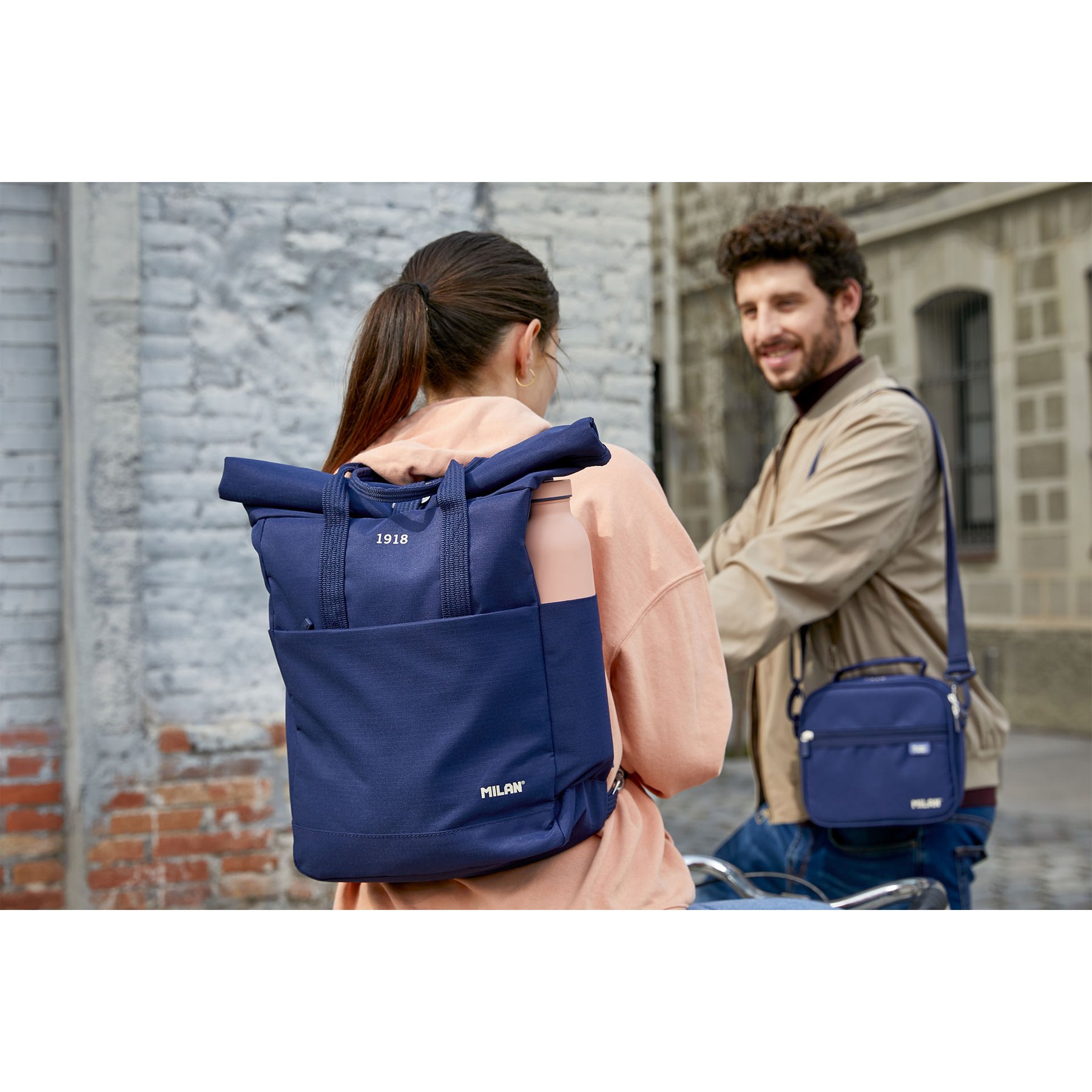 Milan Чанта за храна 1918, с 3 кутии, тъмносиня - Image 2