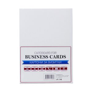 Office 1 Картон, визитен, А4, 240 g/m2, светлосив, 10 листа