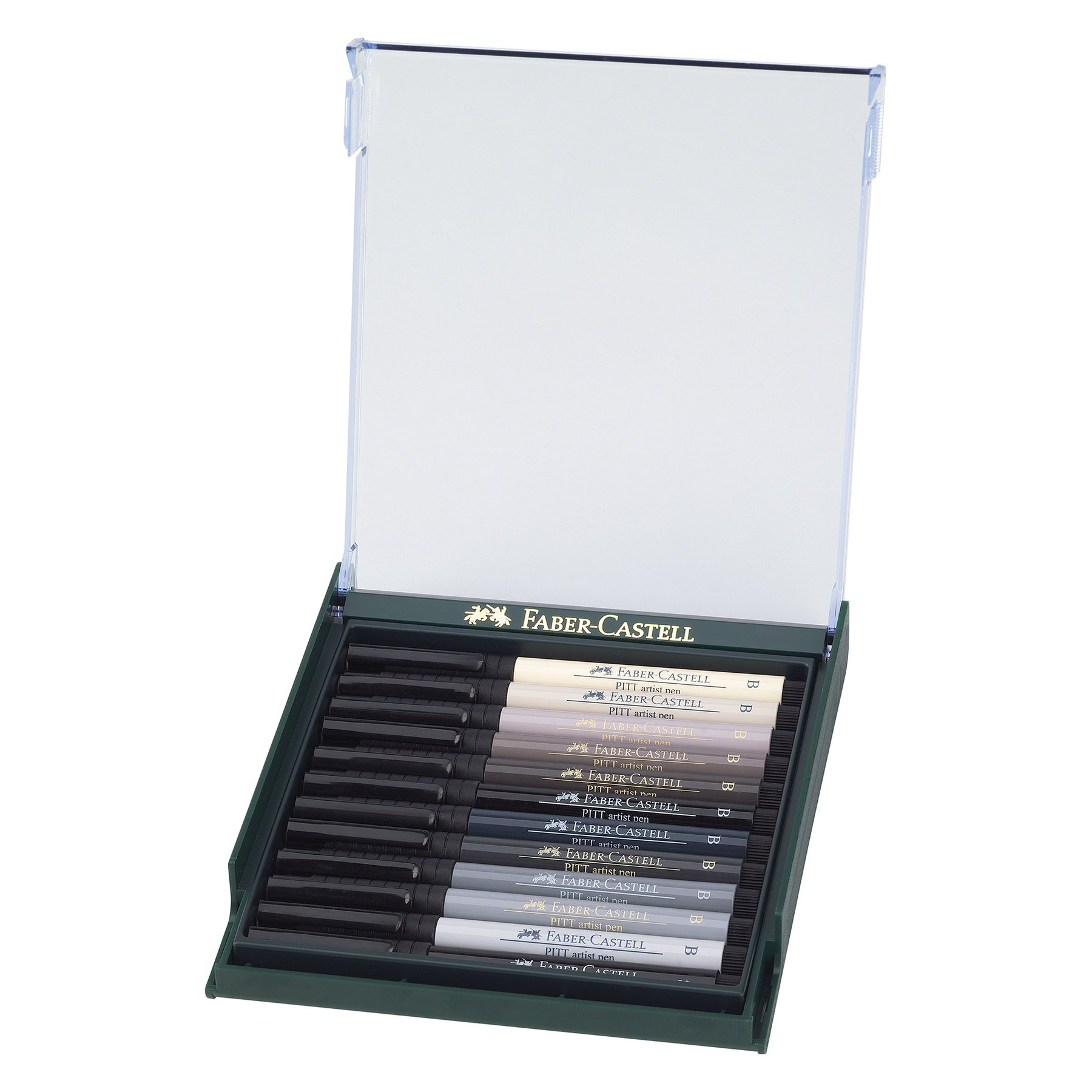 Faber-Castell Маркер-четка Pitt Artist Pen, Grey, 12 цвята - Image 2