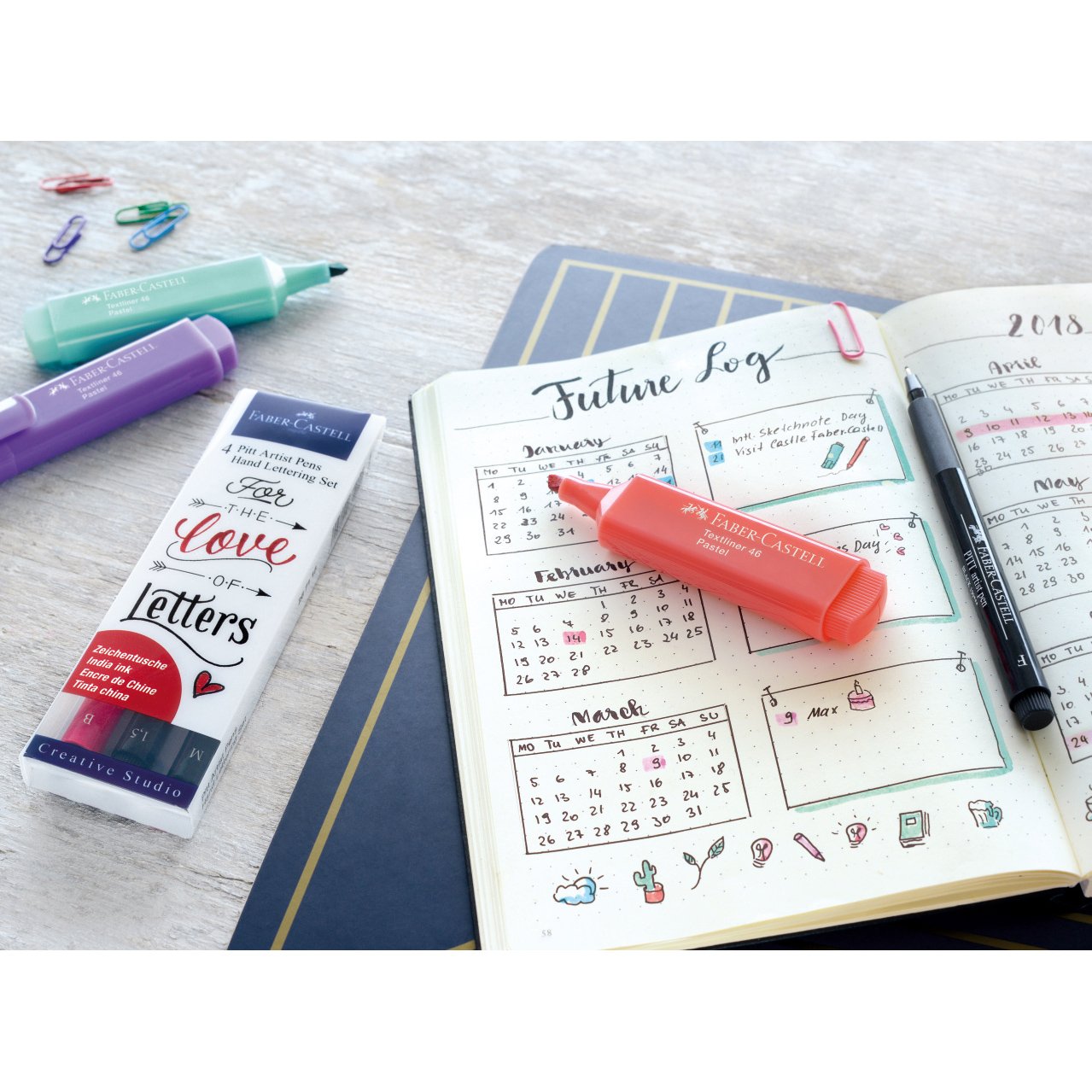 Faber-Castell Маркер Pitt Artist, Creative Studio, металик, 4 цвята - Image 3