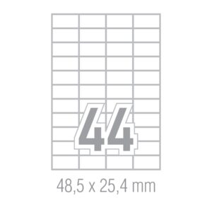 Office 1 Самозалепващи етикети, A4, 48.3 x 25.44 mm, прави ъгли, 100 листа