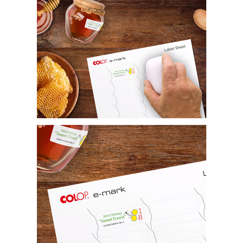 Colop Самозалепващи етикети E-Mark, 48 х 18 mm, заоблени ъгли, 10 листа - Image 2