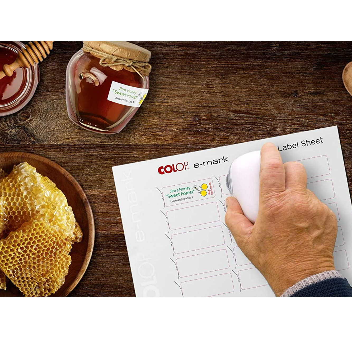 Colop Самозалепващи етикети E-Mark, 48 х 18 mm, заоблени ъгли, 10 листа - Image 5