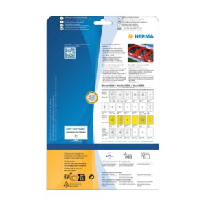 Herma Самозалепващи етикети, бели, водоустойчиви, диаметър 30 mm, 48 броя, 25 листа
