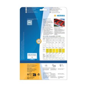 Herma Самозалепващи етикети, A4, бели, водоустойчиви, 105 х 148 mm, 4 броя, 20 листа