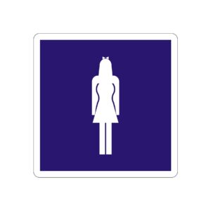 Office 1 Самозалепващ етикет, пиктограма „Жени“