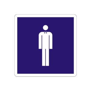 Office 1 Самозалепващ етикет, пиктограма „Мъже“