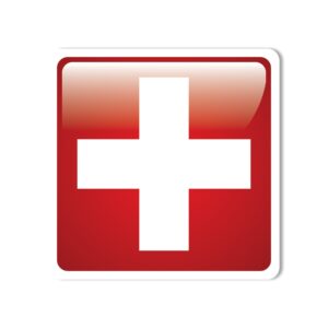 Стикер пункт за първа помощ, 11 x 11 cm