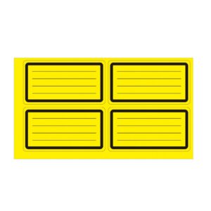 Top Office Самозалепващи етикети, ученически, жълти, 40 броя