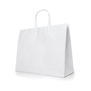 Hi!dea Торбичка, крафт хартия, бяла, 400 x 340 x 110 mm, 50 броя