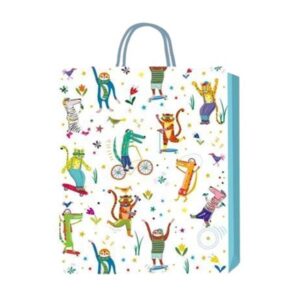 Подаръчна торбичка, детска, 18 х 23 х 8 cm, бяла